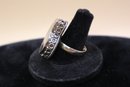 925 Sterling With Ammonite Fossil Ring Size 10