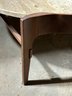 A Vintage Mid Century Travertine And Walnut Coffee Table By Bertha Schaefer