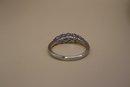 925 Sterling With Purple Stones Signed 'D'Joy' Ring Size 10