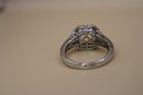 925 Sterling With Clear Stones Signed 'STS' Chuck Clemency Ring Size 11