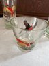 Collection Of Midcentury Gold Accented Pheasant Design Collins & Rocks Glasses