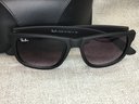 Fantastic Brand New Unisex RAY BAN Black Matte Frame Sunglasses With Box - Case - Booklet & Cloth - Wow !
