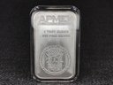 ONE TROY OUNCE - 999. PURE SILVER - APMEX Solid 1ozt Pure Silver - INGOT - BULLION - 999. Pure Silver