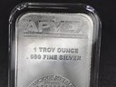 ONE TROY OUNCE - 999. PURE SILVER - APMEX Solid 1ozt Pure Silver - INGOT - BULLION - 999. Pure Silver