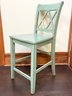 A Painted Wood Counter Stool