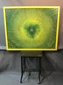Artist Signed Large Unique Spin Art Framed 42' By 34' Painted By Auctioneer