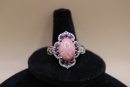 925 Sterling With Pink And Clear Stones Signed 'STS' Chuck Clemency Ring Size 11