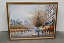Signed P. Sanchez Oil On Canvas, Parisian Scene