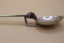 800 Silver Rams Head Spoon Engraved ROMA