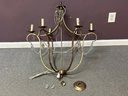The Cali Chandelier With An Aged-Silver Finish By Ethan Allen