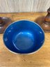Barley Twist Wooden Candlesticks And Towle Enamel Bowl