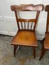 Set Of Four Vintage Solid Maple Dining Chairs