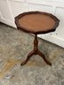 Small Tooled Leather Side Table
