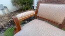 Antique Eastlake Upholstered Bustle Bench On Casters