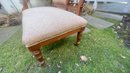 Antique Eastlake Upholstered Bustle Bench On Casters