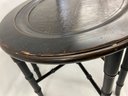 2004 Y2K Ethan Allen Chinese/Oriental Antiqued Finish Tea Table (removable Table Top Becomes Tray)