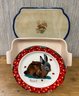 Le Creuset Dish, Monroe Salt Works Rabbit Platter With Handpainted Dish