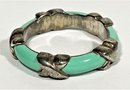 Genuine Made For Tiffany And Co. Italian Sterling Silver Enamel Ring Size 6.5