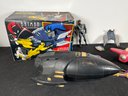 TOY LOT INCLUDES ANTIQUE MICKEY AIR MAIL, BATMAN BAT IN HOVERBOX