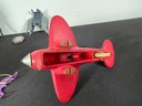 TOY LOT INCLUDES ANTIQUE MICKEY AIR MAIL, BATMAN BAT IN HOVERBOX