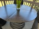 Gorgeous Round Metal Patio Table And 4 Swivel Wicker Chairs By Lane Venture