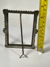 Solid Silver .800 Fine Easel Back Table Frame Having Carnelian Cabochon Stones