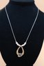 925 Sterling With Pearls Necklace 18' Signed Israel 'RL'