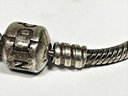PANDORA Signed Sterling Silver Charm Bracelet Having 6 Charms