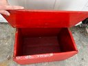 Red Painted Antique Trunk