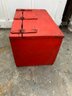 Red Painted Antique Trunk