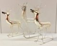 Vintage German Mercury Glass Deer Figures (3)