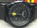 Incredible Brand New Mens FERRARI Black Gloss Case / Leather Strap / Made By Movado Group  Great Watch