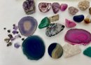 Lot Of Colorful Crystals, Rocks, And Fossils