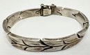 Vintage Sterling Silver Letter Necklace & 2 Bracelets From Italy & Mexico, All Marked 925