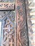 Antique Middle Eastern Carved Wood Door Frame With Base
