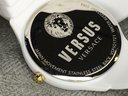 Fantastic $395 New VERSACE / Versus White Silicone Watch With BONUS Wristlet Purse - Very Nice Watch - WOW !