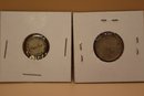 1947 And 1948 .640 Silver Curacao Gilden Coins