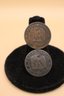 1853 And 1854 Napoleon III Francais Deux Centimes Coins