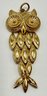 Vintage Avon Owl Pendant, Large Owl Necklace & Charm Bracelet