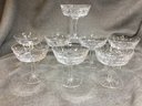 Lot (1 Of 3) Group Of Eight (8) Stunning WATERFORD CRYSTAL Lismore Pattern Champagne / Dessert Glasses - WOW !