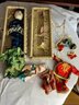 Vintage Chinese Cloth Body Embroidered Doll With Numerous Silk Outfits & Case