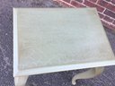 Lovely Pair Of ETHAN ALLEN Side / Wine Tables - Sage Green Color With Lightly Distressed Finish - NICE !