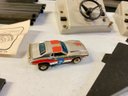Aurora AFX Model Motoring Race Track Pieces With 2 Cars, Circa 1974