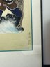 THREE JAPANESE WATERCOLORS OR PRINTS IN MATCHING FRAMES