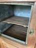 A Large Antique Oak Paneled Ice Box - Original Lined Interiors
