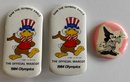 1992 Warner Bros Bugs Bunny Earrings & 12 Pins: 1984 Olympics, Vintage Mickey Mouse Pin & Lapel Pins
