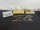 LOT OF VINTAGE PENS INCLUDES STERLING, MOTHER OF PEARL, BRASS