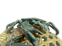 Reticulated Glazed Ceramic Crab Basket* Very Unique