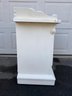 Vintage Three Drawer Small Bureau Painted White With Nine Different Ceramic Drawer Pulls.