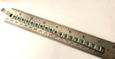 Lightweight Silver-tone Bracelet, Turquoise-colored Dots In Square Links